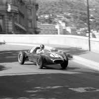 Brabham s Cooperem T43 v ulicích Monaka, 1957
