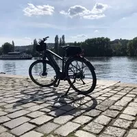 Praha, já a bicykl