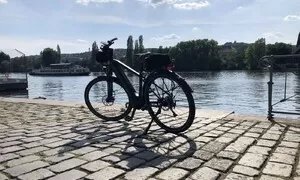 Praha, já a bicykl