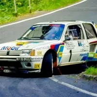 Na Deutschland Rallye 1986 s Terrym Harrymanem v roli spolujezdce.