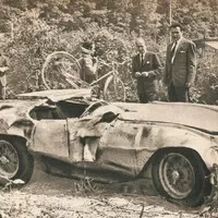 Vrak Ascariho vozu v Monze 1955