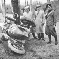 Havarované Nuvolariho Maserati 8CM, Alessandria 1934