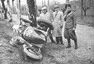 Havarované Nuvolariho Maserati 8CM, Alessandria 1934