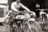 Nuvolari začínal na motocyklech, zde s Bianchi 350