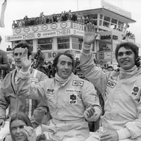 Stewart a týmový kolega Cevert, Nürburgring, 1973