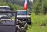 Autíčkář na srazu vojenské techniky na Ranči u Kamenného stolu