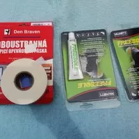 Použitý materiál: Obosutranná páska a outdoorové lepdilo. (500 Kč s poštovným)