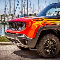 Jeep přiveze na sraz Harleyů plamenné lakování (opravdové)