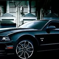 Mustang na černo