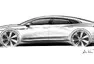 Design připravovaného Volkswagenu Arteon na první skice