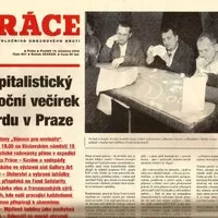 Pozvánka na vánoční akci měla podobu fiktivního výtisku deníku Práce, 2004.