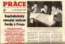 Pozvánka na vánoční akci měla podobu fiktivního výtisku deníku Práce, 2004.