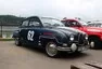 Saab 96 polepený po vzoru dobových amerických závoďáků