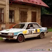 Z domácich luhov a hájov - Rally Bohemia 1989, posádka Šofr/Ryšánek a ich Subaru Leone skupiny N