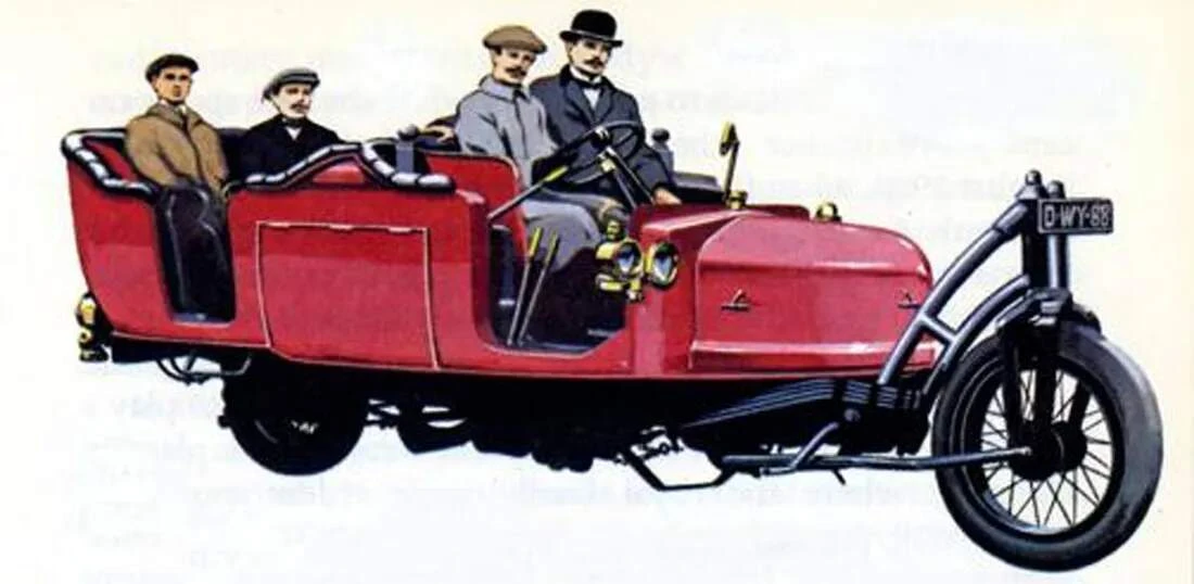 Schilovski Gyrocar 1914, zdroj: Dougles-self Museum