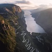 Silnice Lysevegen v Norsku