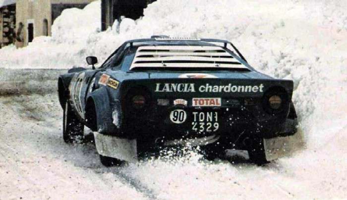 Lancia Stratos jako náhrada za Fiat a 7. místo na Monte Carlu 1978.