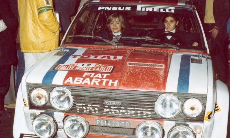 S navigátorkou Françoise Conconi za volantem Fiatu 131 Abarth Rallye.